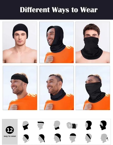 Vista 3 de Geyoga Neck Gaiter Bandana Face Mask Summer UV Protection Cooling Breathable Face Mask Neck Scarf Balaclava for Men Women