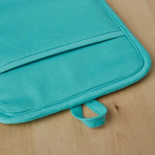 Vista 3 de KitchenAid Juego de 2 soportes para ollas de silicona suave acanalados, color cielo aguamarina, 7 x 9 pulgadas Aqua Sky
