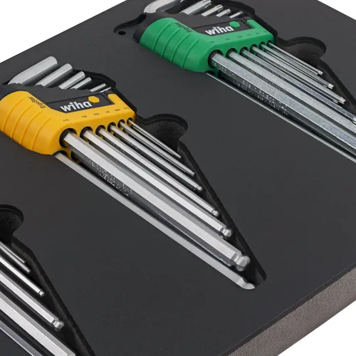 Vista 3 de Wiha 66979 Juego de 35 piezas de bandeja de llaves ErgoStar en forma de L - Hex métrico, Hex SAE, Torx