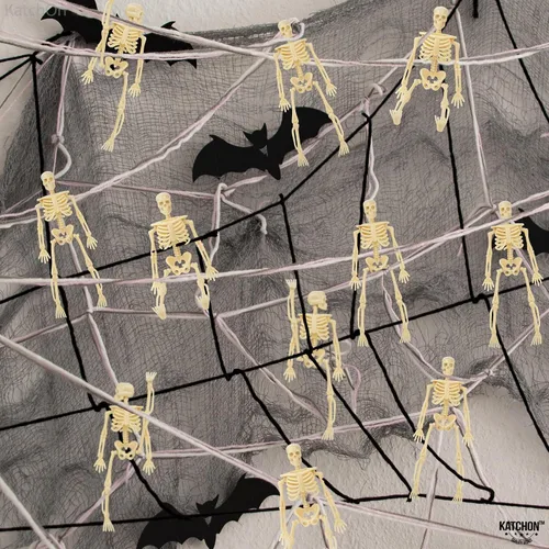 Vista 4 de KatchOn, Huge Pack of 12 Halloween Mini Skeletons Figure - 6-inch