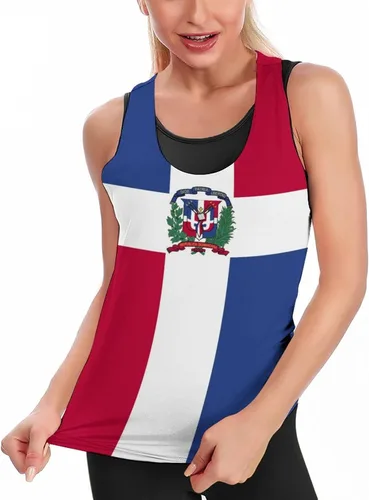 Vista 14 de Vestido largo con bandera dominicana para mujer, top de verano, talla XS, Estilo-4