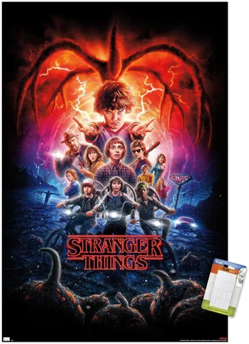 Vista 14 de Trends International Netflix Stranger Things: Season 2 - Póster de pared de una hoja, 22.4 pulgadas de largo x 14.7 pulgadas, versión enmarcada