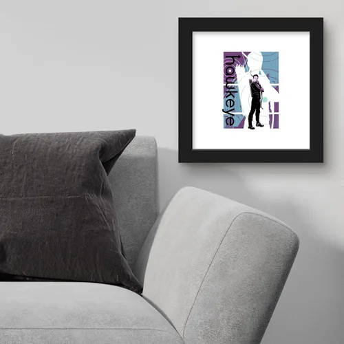 Vista 4 de Trends International Gallery Pops Marvel Hawkeye - Póster gráfico de pared de Hawkeye Bullseye, 12 x 12 pulgadas, versión enmarcada en negro Versión