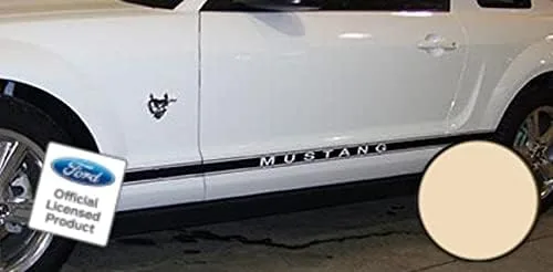 Vista 8 de Adhesivos de rayas laterales para puerta de panel basculante para Ford Mustang Negro (brillo) - RJ - CB