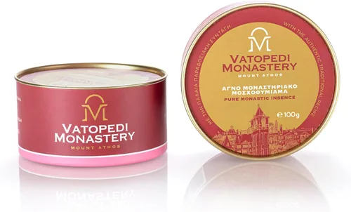 Vista 12 de Incienso Monástico Puro del Monte Athos con la Auténtica Receta Tradicional 3.53 oz (Ambar)