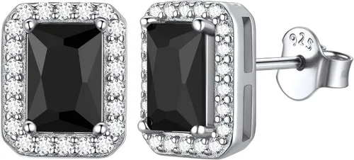 Vista 23 de ChicSilver Aretes de piedra natal para mujer de plata de ley 925