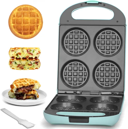 Vista 11 de Baker's Friend 7-Inch Classic Waffle Maker, Ceramic, Browning Control, 900W
