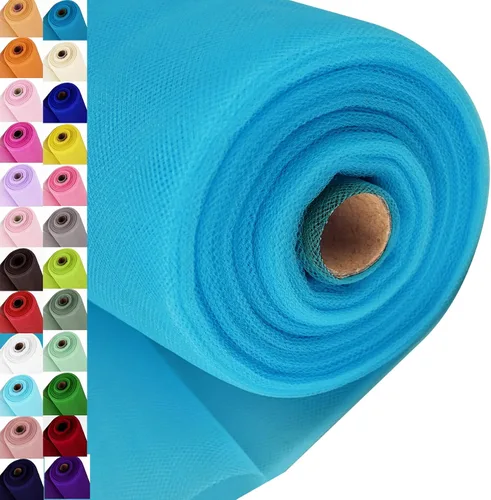 Vista 68 de Rollos de tela de tul, 54 pulgadas por 10 yardas (30 pies), cinta de tul para decoración de fiestas de boda, rollo de tela transparente en bobina