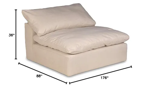 Vista 2 de Sunset Trading Contemporary Puff Collection - Sofá modular en forma de U de tela de rendimiento, 7 unidades, sofá seccional con asiento profundo