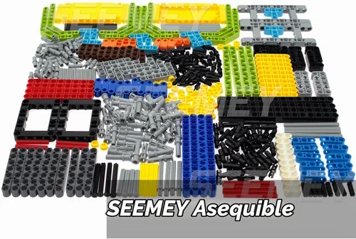 Vista 2 de SEEMEY 430Pcs Vigas-Pasadores-Eje - Panel Partes Conjunto Compatible LEGO-Technic Variedad completa,Bloques de construcción a