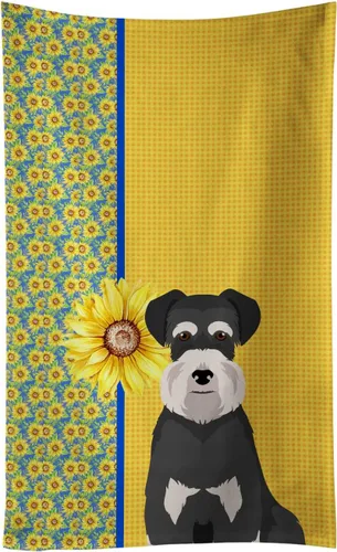 Vista 121 de Caroline's Treasures WDK5313KTWL - Toalla de cocina con diseño de girasoles de verano, color negro y tostado, Airedale Terrier, toalla de mano