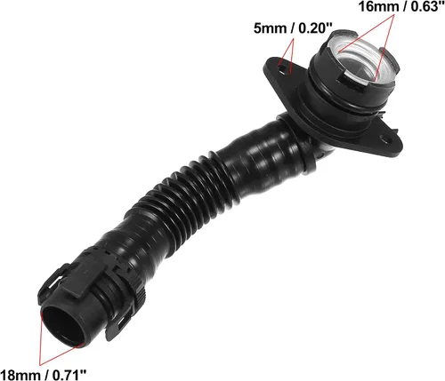 Vista 4 de X AUTOHAUX 11127584128 Manguera de ventilación del cárter del coche para BMW X3 X5 X6 2011-2017