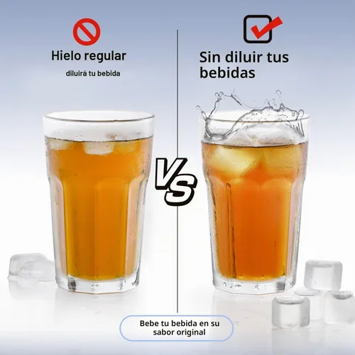 Vista 3 de Cubos de hielo reutilizables para bebidas, cubos de hielo de plástico de alta calidad para refrescar bebidas sin diluir, bastante buenos
