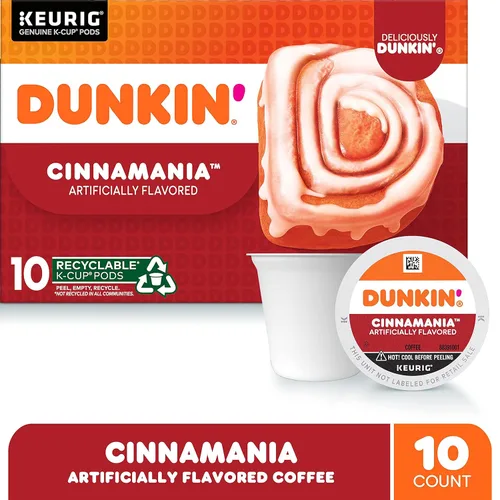 Vista 2 de Dunkin' Bakery Series Café con Sabor a Rollo de Canela, 10 Cápsulas Keurig K-Cup