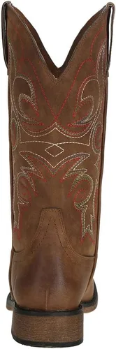 Vista 3 de J's.o.l.e Botas vaqueras de punta cuadrada occidental para mujer, a media pantorrilla