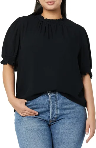 Vista 3 de Tienda Essentials Womens Fluid Twill Short Puff Sleeve Smock Detail Shirt