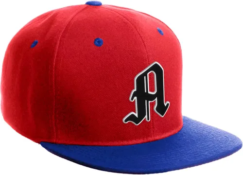 Vista 520 de Daxton Gorra clásica con visera de billete plano con letras del alfabeto inglés antiguo de la A a la Z