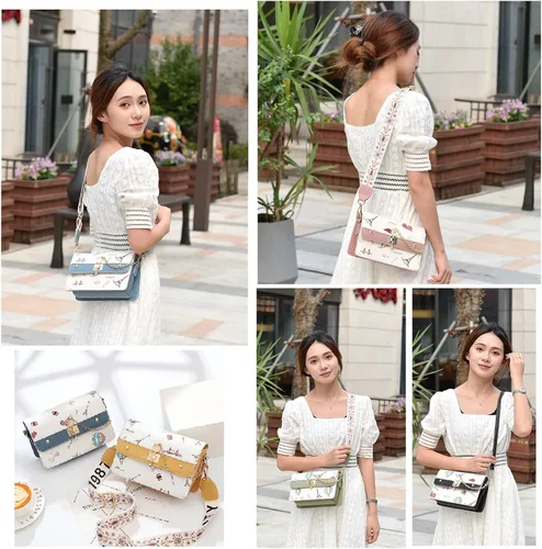 Vista 9 de Jainnowa Lindos monederos para mujer, bolso colorido, bolsos cruzados, bolsos de mano, bolsos de noche, bolsos de hombro para mujer