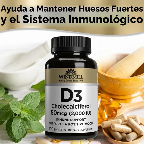 Vista 3 de Molino de viento D3 CHOLECCALCIFEROL 50 MG