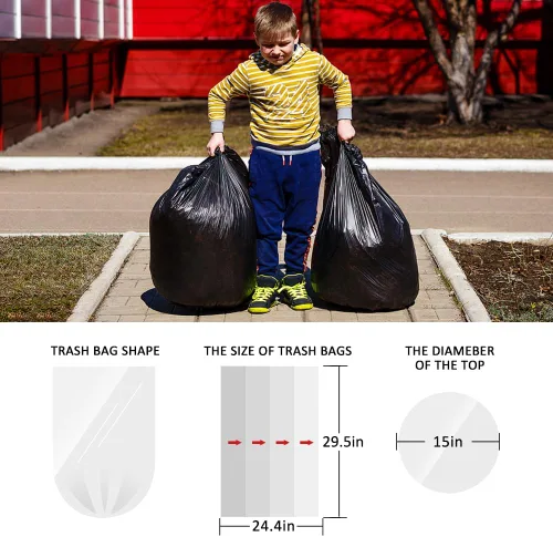 Vista 2 de Bolsas de basura medianas de 10 galones, 40 unidades, bolsas altas de basura para cocina de Teivio, 9 galones 10 galones 11 galones, forros