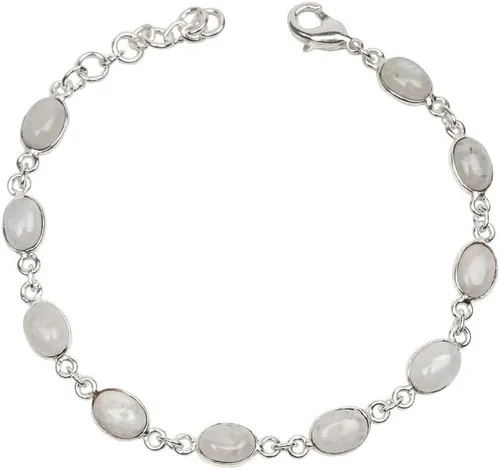 Vista 6 de Pulsera de piedras preciosas, pulsera ajustable de enlace, superposición de plata, joyería hecha a mano, bisel, regalo para ella, regalo de Navidad