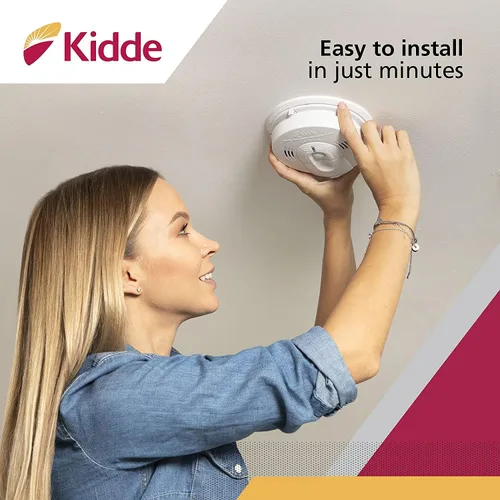 Vista 3 de Kidde Detector de humo y monóxido de carbono con cableado, respaldo de batería, interconectable, indicadores de luz de advertencia LED