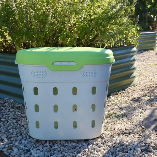Vista 2 de Vego Garden Compostador de gusano en el suelo, contenedor de compostaje para granja al aire libre, 8 galones, sistema de compostaje sin BPA para Lima