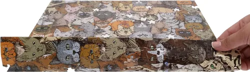 Vista 5 de TDC Games Rompecabezas más difícil del mundo – Gatos – 500 piezas de doble cara – 15 pulgadas