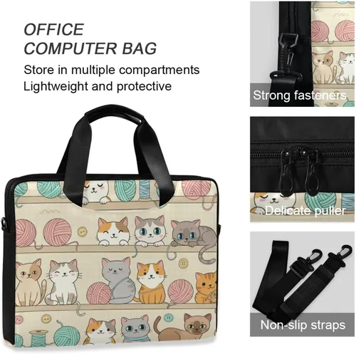 Vista 7 de MNSRUU Bolsa para portátil de 15,6 pulgadas Duck Rubber Laptop Maletín Bolsa
