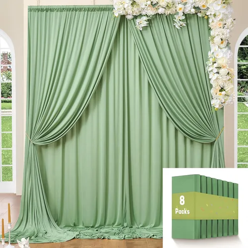 Vista 39 de Cortinas de fondo negras negras sin arrugas para fiestas, cortinas de tela gruesa para telón de fondo de fotos para cumpleaños, bodas, baby shower