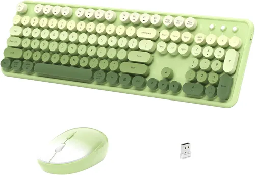 Vista 14 de Links9+ Colorful Wireless Keyboard and Mouse Combo (Blue Colorful)