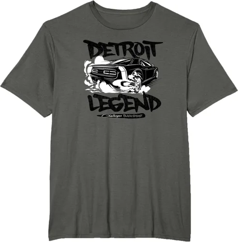 Vista 4 de Dodge Camiseta Challenger Black Ghost, Detroit Legend, Gris