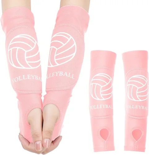 Vista 8 de Shappy 2 piezas de mangas para brazos de voleibol, mangas para antebrazos, almohadillas para brazos de voleibol para niños, niñas, adolescentes