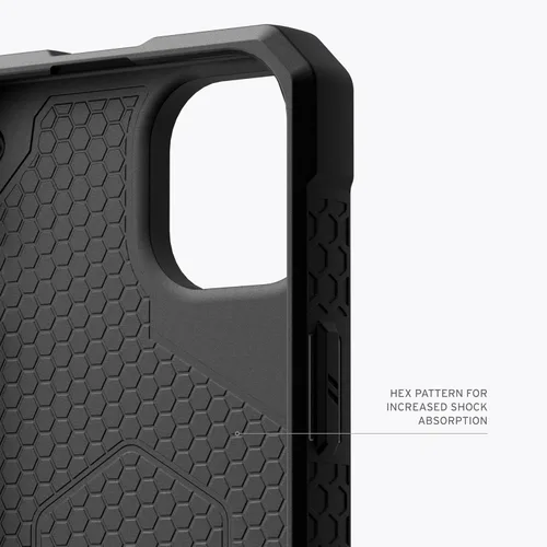 Vista 5 de URBAN ARMOR GEAR UAG - Funda compatible con iPhone 15 Plus de 6.7 pulgadas, Monarch Pro color negro, imán integrado compatible con carga MagSafe
