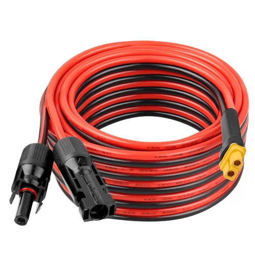 Vista 12 de Cable de extensión solar XT60 de 10 AWG 2 3 6 10 15 20 25 35 40 50 75 100 pies XT60 adaptador de conector de extensión solar más grueso cable hembra