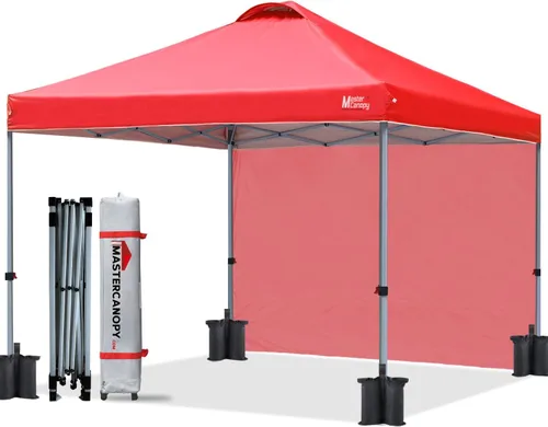 Vista 37 de MASTERCANOPY - Toldo desplegable duradero con 1 pared lateral (6.6 x 6.6 pies, caqui)