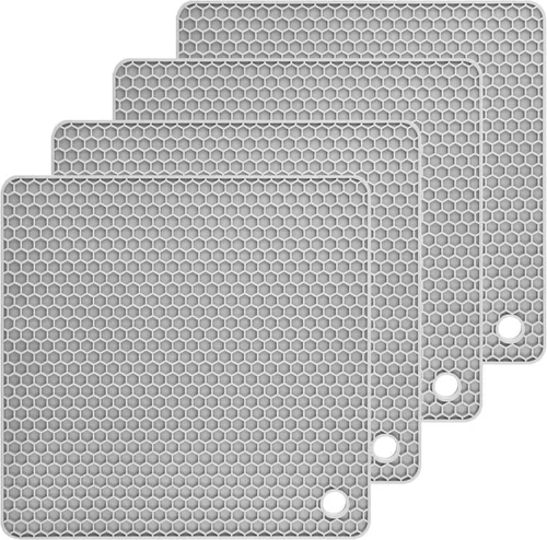 Vista 12 de Salvamanteles de silicona para platos calientes, soportes de silicona para ollas de cocina, salvamanteles para cocina, salvamanteles para ollas
