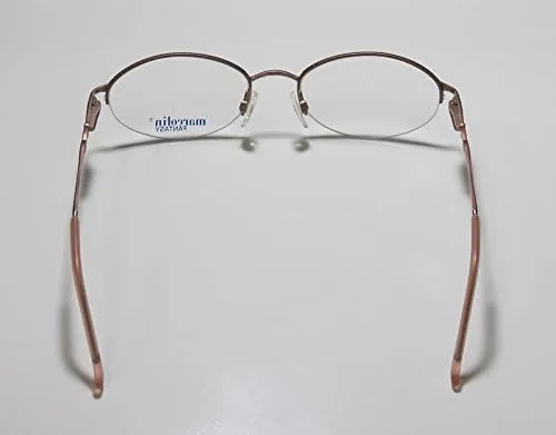 Vista 5 de Marcolin 7222 para las señorasmujeres diseñador medio borde Strass bisagras flexibles medio rimless con diamantes de imitación gafasgafas