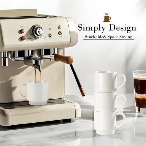 Vista 16 de GBhome Juego de 6 tazas de café de 12 onzas, tazas de café de cerámica con flores adhesivas para hombre, mujer, mamá, papá, juego de tazas de café