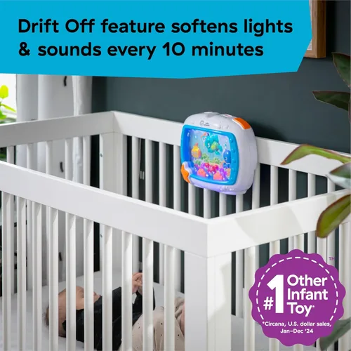 Vista 5 de Baby Einstein Sea Dreams - Calmante de juguete con control remoto, luces y melodías para recién nacidos y adultos