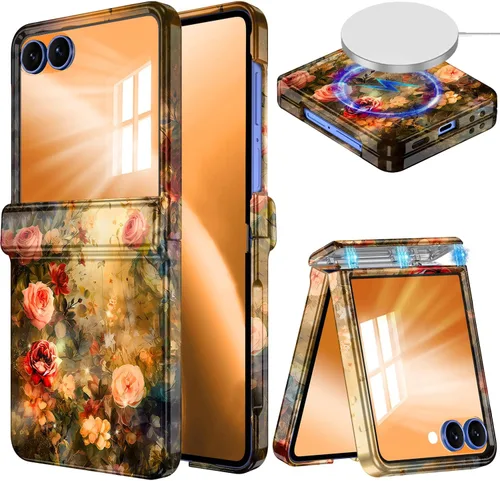 Vista 20 de Hekodonk Funda para Galaxy Z Flip 7, compatible con MagSafe, protector de pantalla integrado, protección de bisagra, magnética, delgada, a prueba