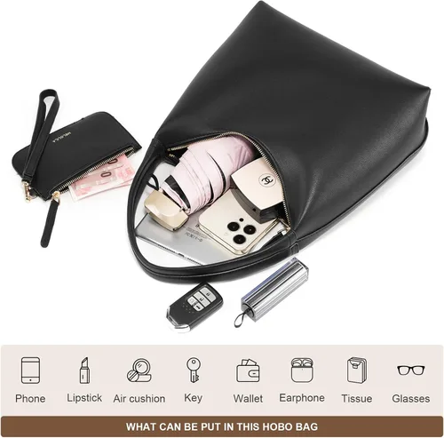 Vista 3 de MELOLILA Bolsos hobo pequeños para mujer, bolso hobo para mujer