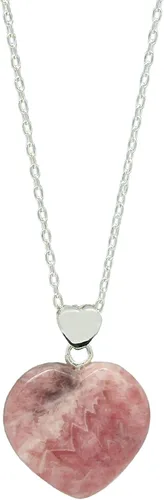 Vista 12 de Collar con colgante de corazón GemInspire para mujer, collar de gemas, colgante en forma de corazón, collar de cristal de corazón, cristal curativo