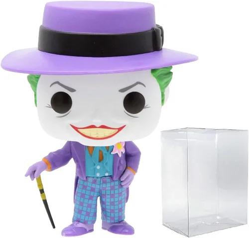 Vista 9 de POP DC Heroes: Batman 80th - Joker with Hat (1989) Funko Pop! Figura de vinilo (empaquetada con funda protectora compatible con POP Box)