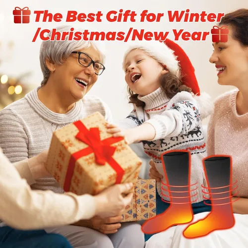 Vista 7 de Electric Heated Socks for Men Women, Battery Operated Washable Thermal Socks Winter Warm Socks for Outdoors Work Fishing Hunting Skiing Cycling