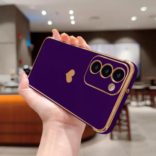 Vista 231 de phylla Funda de teléfono compatible con Samsung Galaxy A12 de 6.5 pulgadas, lindo corazón chapado en oro, elegante funda de lujo para mujer