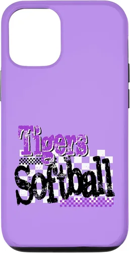 Vista 28 de Tigers Softball Mom Purple Tiger Pride Game Day School Case for iPhone 17
