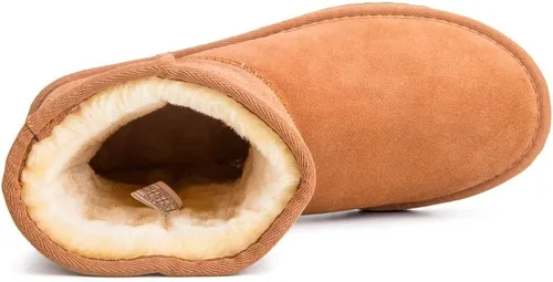 Vista 4 de AUSLAND Botas altas de cuero para nieve, clásicas, para mujer