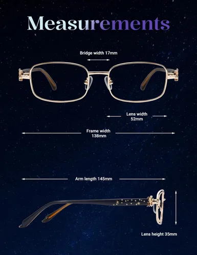 Vista 4 de TIJN Lentes de bloqueo de luz azul para mujeres y hombres, gafas cuadradas de acetato con marco de metal para cosplay y niñas de anime, Rin