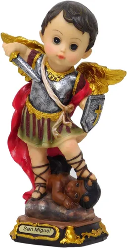 Vista 3 de Gigi's Classy Kids Estatuas religiosas católicas de 8 pulgadas para bebés, niños, niñas, regalo de Judas Guadalupe Michael Misericordia Nino Divino
